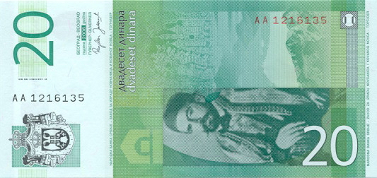 Serbischer Dinar währung Flaggen der Länder