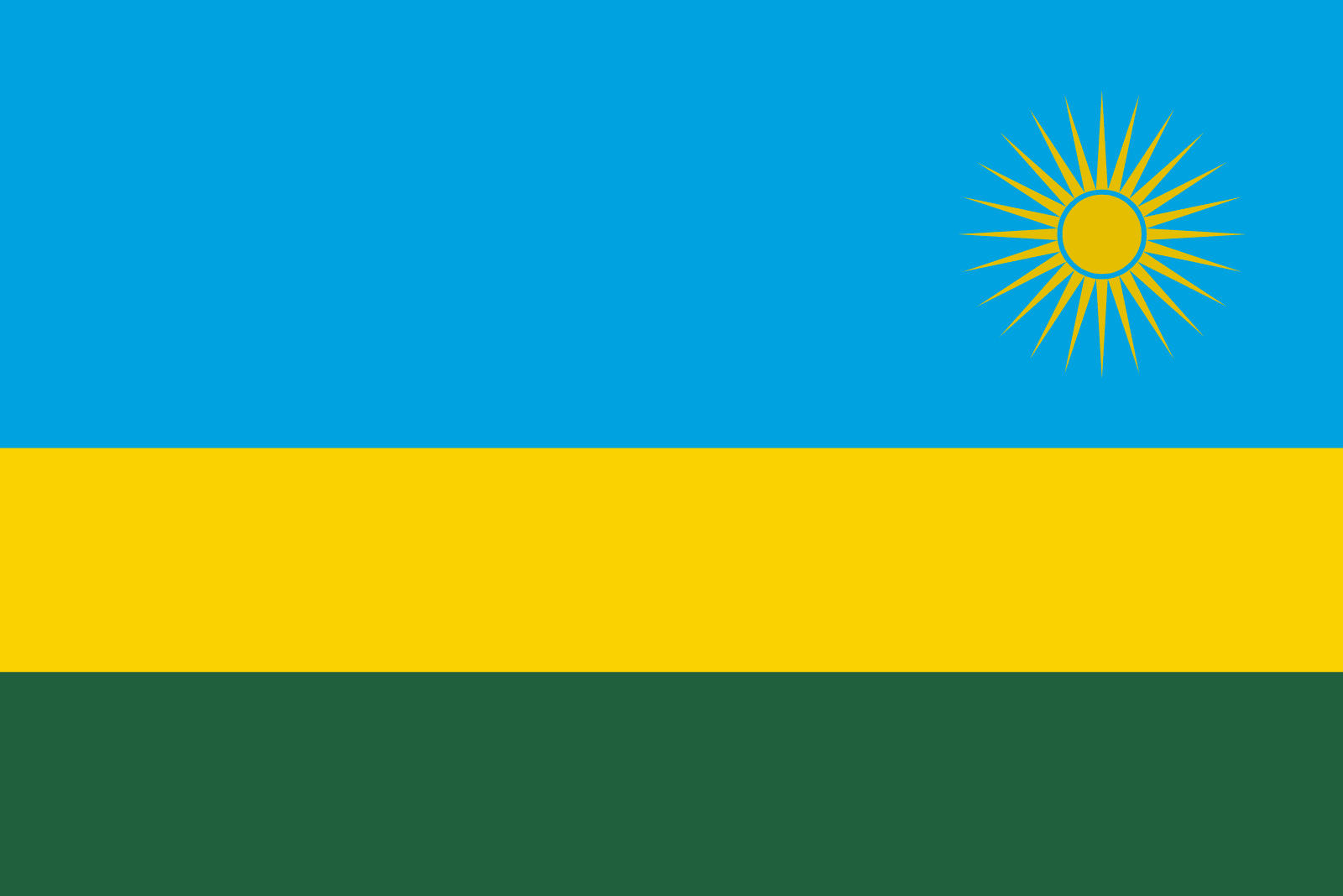 Flagge Ruandas | Welt-Flaggen.de