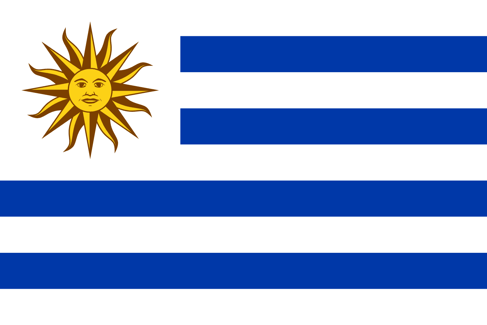 Flagge Blau Mit Gelben Punkt