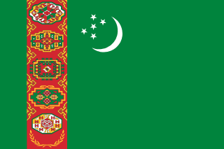 Flagge Turkmenistans