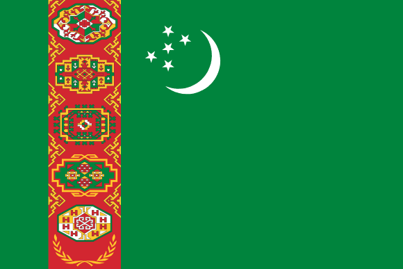 Flagge Turkmenistans