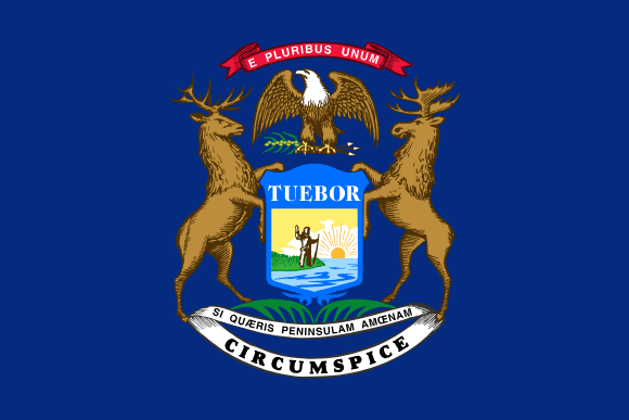 Flagge von Michigan